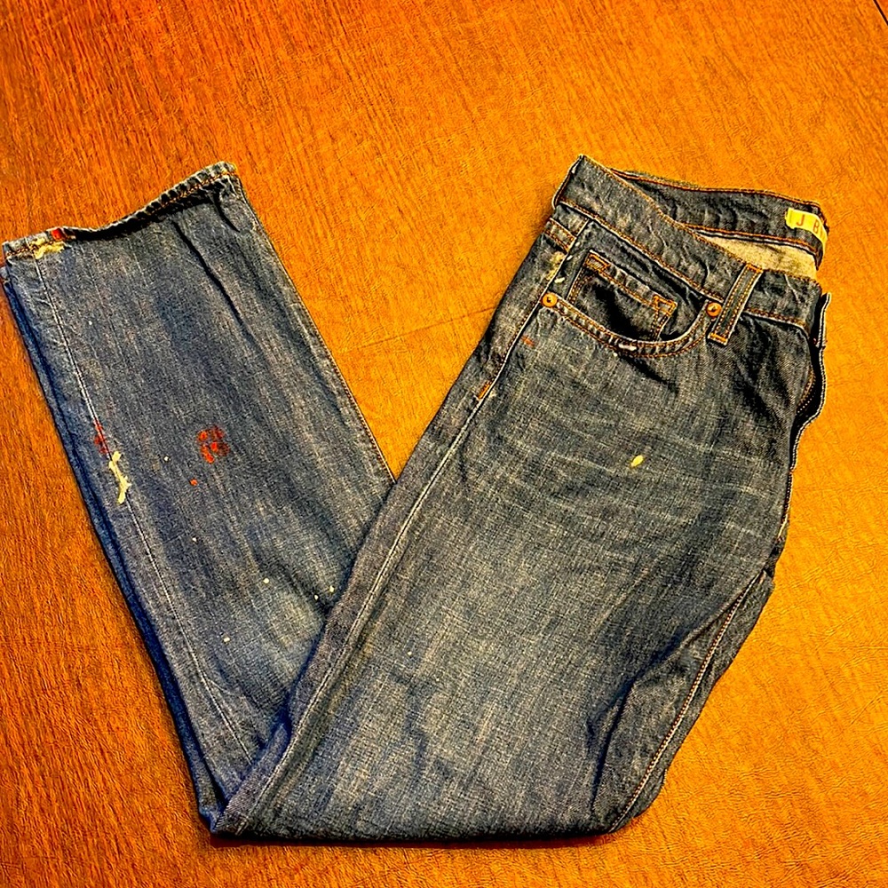 J Brand straight leg Jean with paint splatter details - size 24